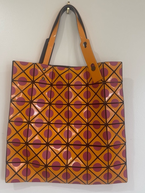 Issey Miyake Handbags - Issey Miyake Pleats Please Orange and purple geometric origami tote.